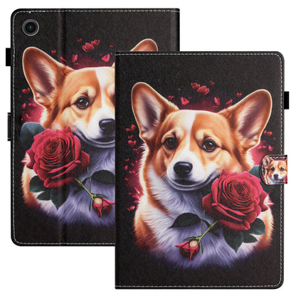 Protective Case for Lenovo Tab M10 Plus (3rd Gen) Pattern Printing Tablet Shell Anti-Fall PU Leather Flip Cover