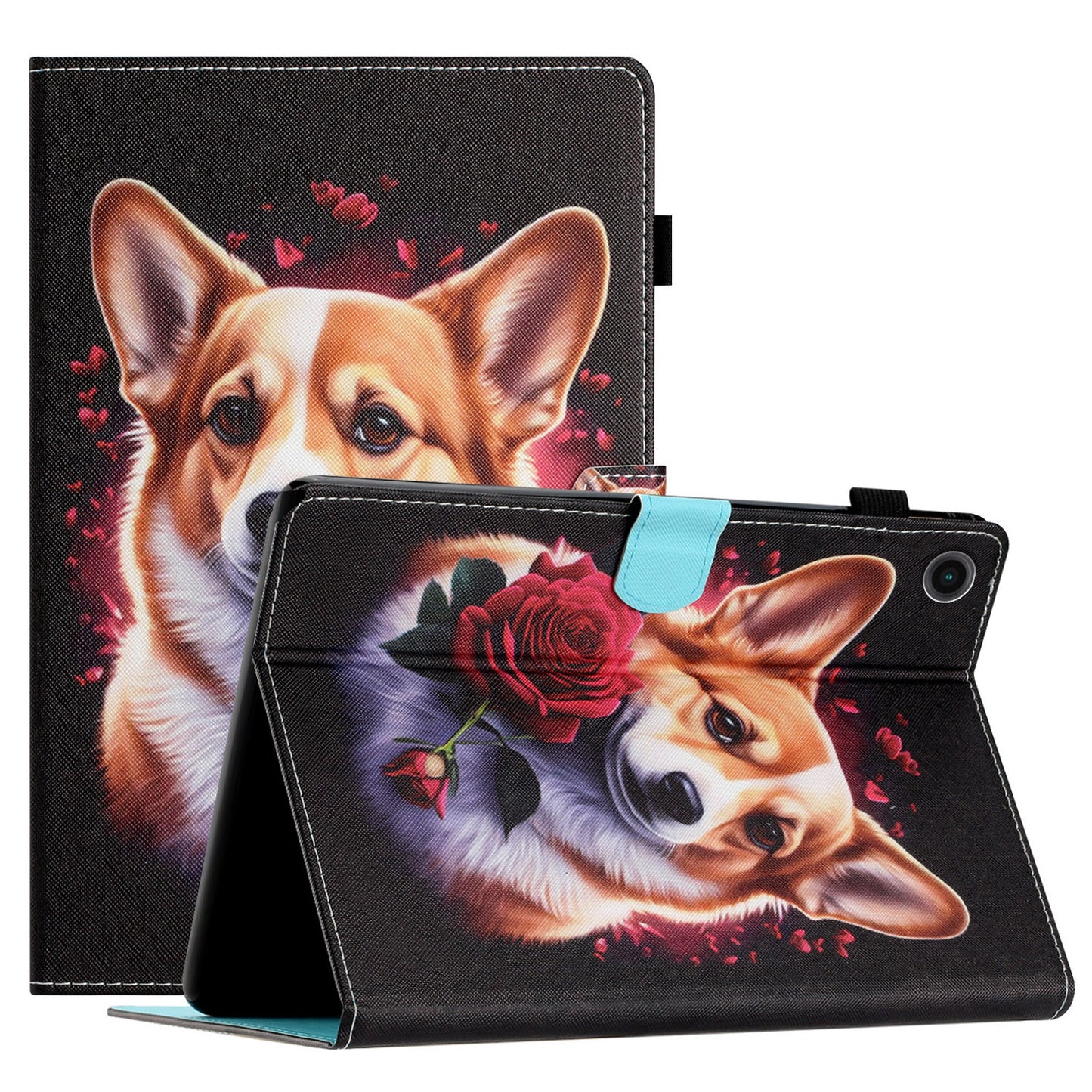 Protective Case for Lenovo Tab M10 Plus (3rd Gen) Pattern Printing Tablet Shell Anti-Fall PU Leather Flip Cover