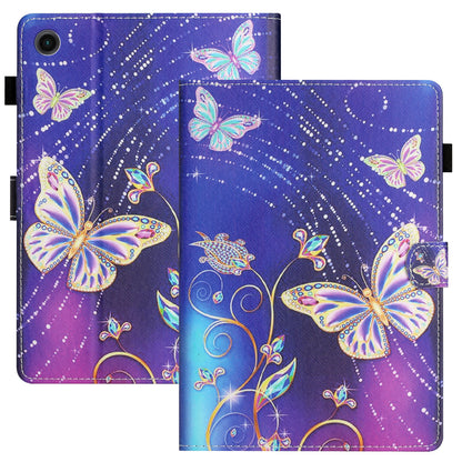 Protective Case for Lenovo Tab M10 Plus (3rd Gen) Pattern Printing Tablet Shell Anti-Fall PU Leather Flip Cover