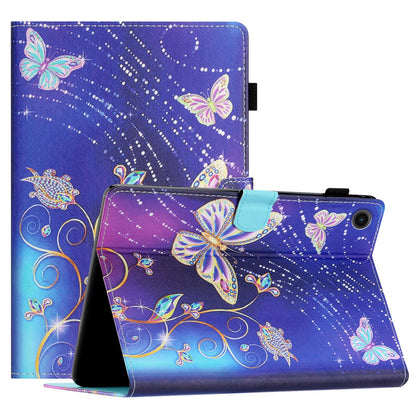 Protective Case for Lenovo Tab M10 Plus (3rd Gen) Pattern Printing Tablet Shell Anti-Fall PU Leather Flip Cover