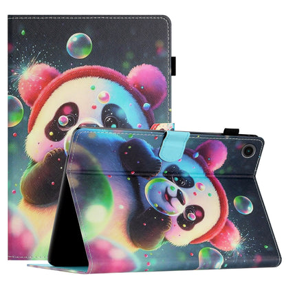 Protective Case for Lenovo Tab M10 Plus (3rd Gen) Pattern Printing Tablet Shell Anti-Fall PU Leather Flip Cover