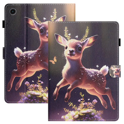 Protective Case for Lenovo Tab M10 Plus (3rd Gen) Pattern Printing Tablet Shell Anti-Fall PU Leather Flip Cover