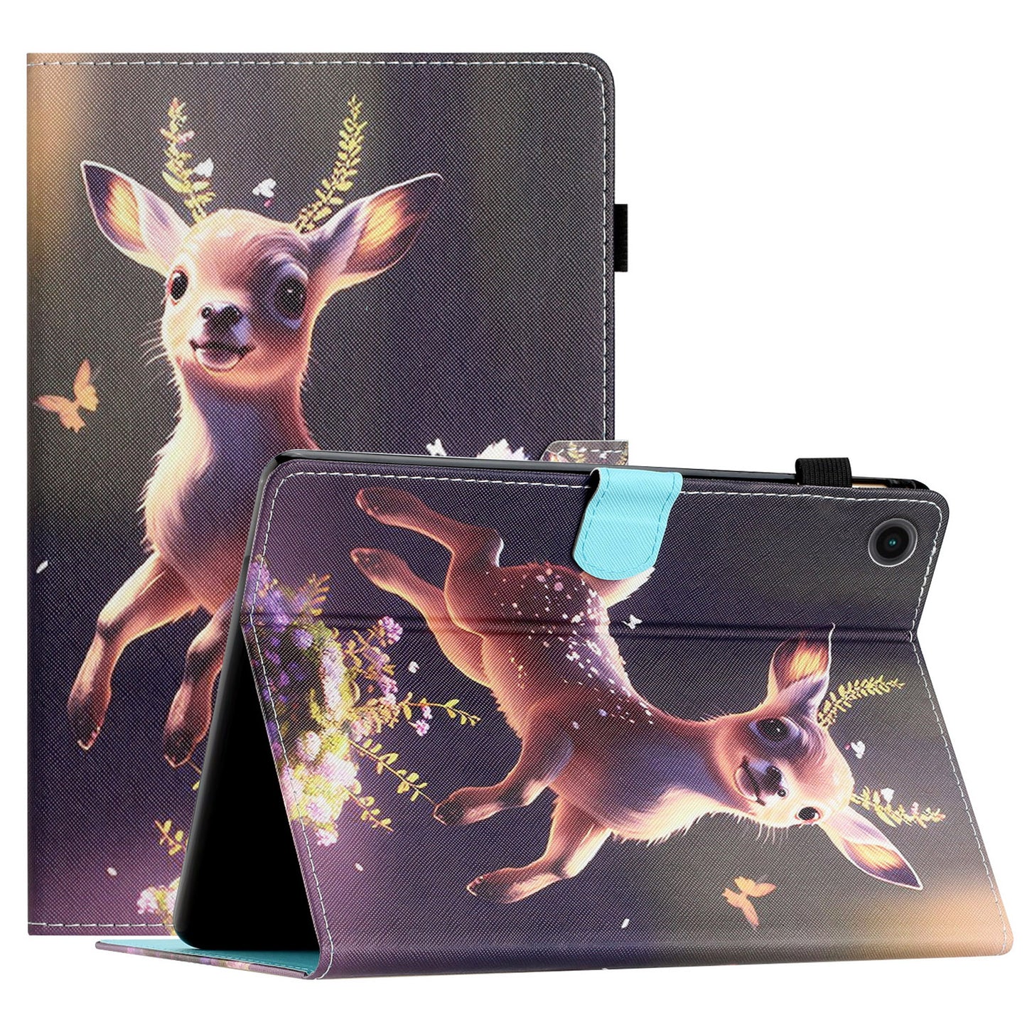 Protective Case for Lenovo Tab M10 Plus (3rd Gen) Pattern Printing Tablet Shell Anti-Fall PU Leather Flip Cover