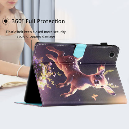 Protective Case for Lenovo Tab M10 Plus (3rd Gen) Pattern Printing Tablet Shell Anti-Fall PU Leather Flip Cover