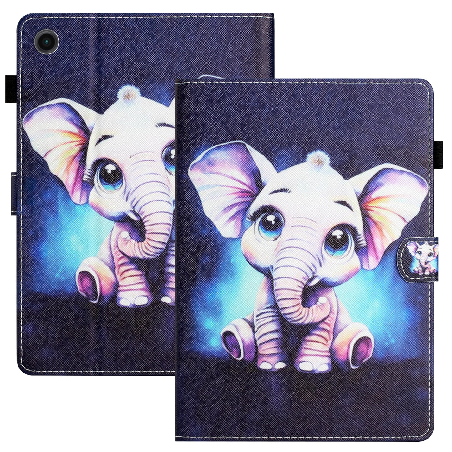 Protective Case for Lenovo Tab M10 Plus (3rd Gen) Pattern Printing Tablet Shell Anti-Fall PU Leather Flip Cover