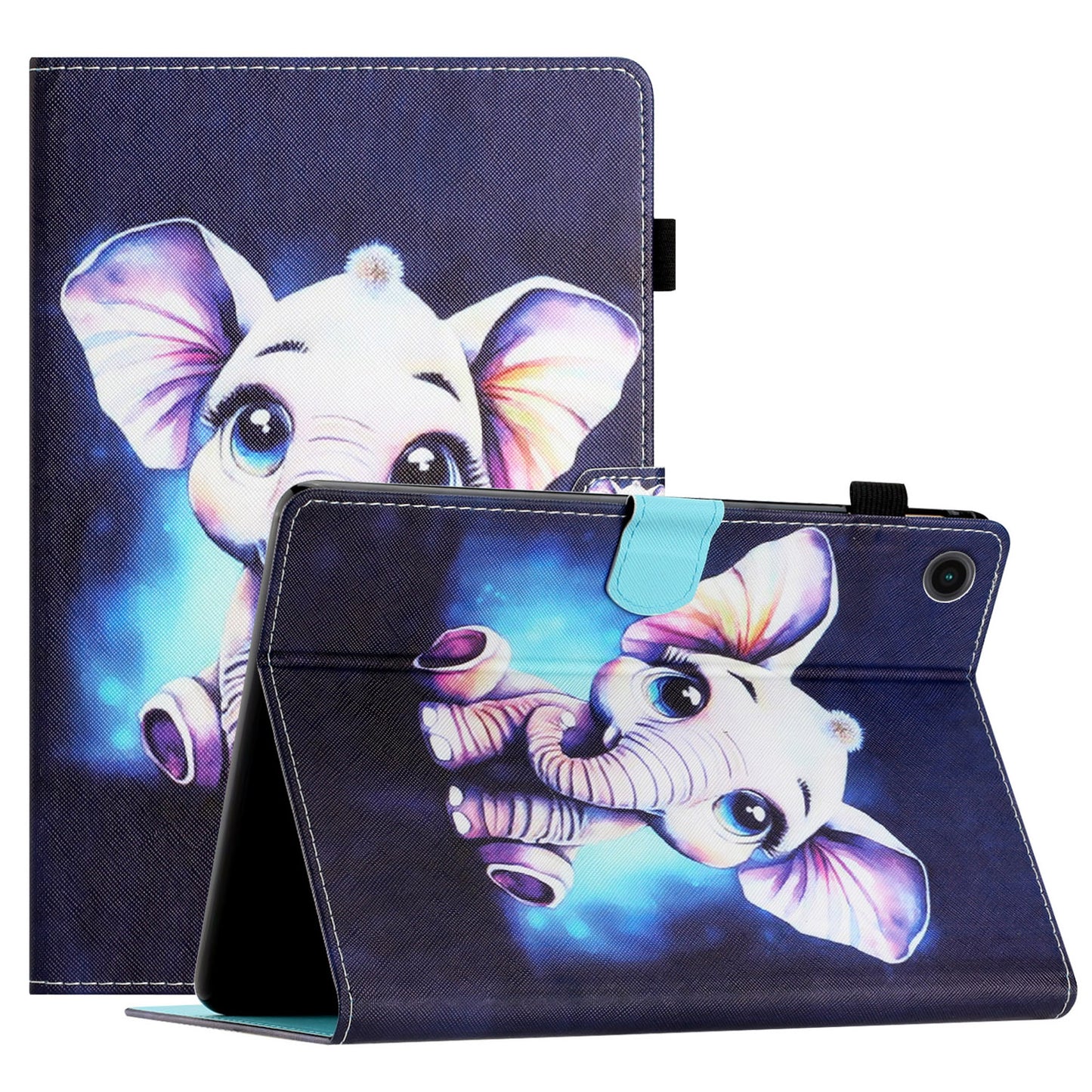 Protective Case for Lenovo Tab M10 Plus (3rd Gen) Pattern Printing Tablet Shell Anti-Fall PU Leather Flip Cover
