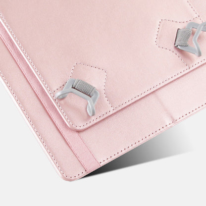 HANMAN Leather Flip Cover for 10 inch Tablet Case Anti-Scratch 4 Buckle Tablet Protector with Card Slot, Wallet