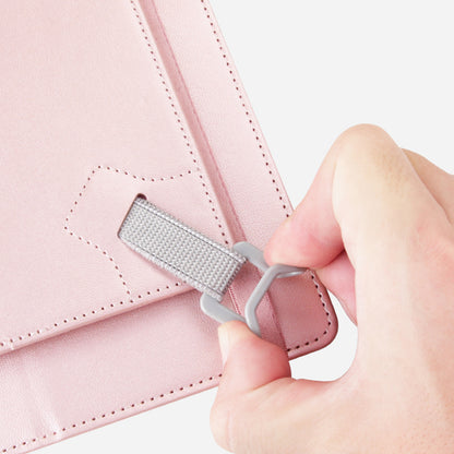 HANMAN Leather Flip Cover for 10 inch Tablet Case Anti-Scratch 4 Buckle Tablet Protector with Card Slot, Wallet