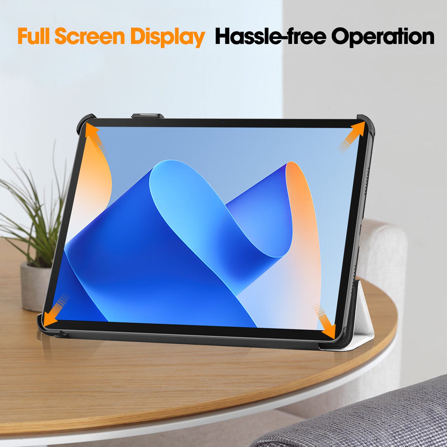 For Huawei MatePad 11 (2023) Trifold Stand Tablet Case PU Leather Pattern Cover with Auto Wake / Sleep