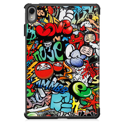 For Huawei MatePad 11 (2023) Trifold Stand Tablet Case PU Leather Pattern Cover with Auto Wake / Sleep