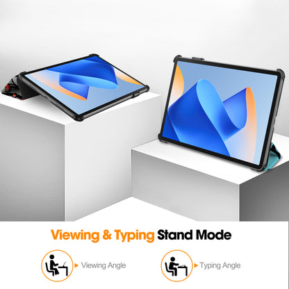 For Huawei MatePad 11 (2023) Trifold Stand Tablet Case PU Leather Pattern Cover with Auto Wake / Sleep