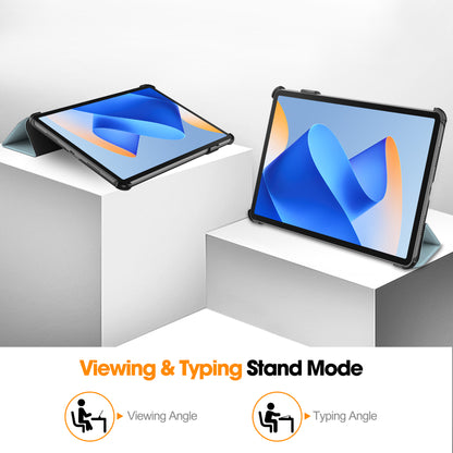 For Huawei MatePad 11 (2023) Trifold Stand Tablet Case PU Leather Pattern Cover with Auto Wake / Sleep
