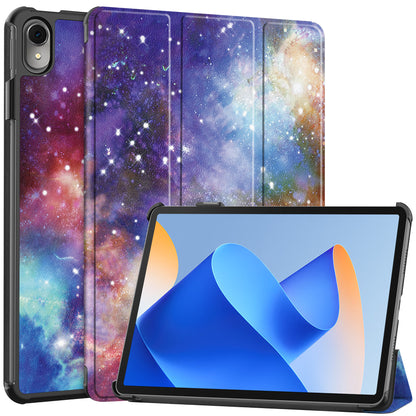 For Huawei MatePad 11 (2023) Trifold Stand Tablet Case PU Leather Pattern Cover with Auto Wake / Sleep