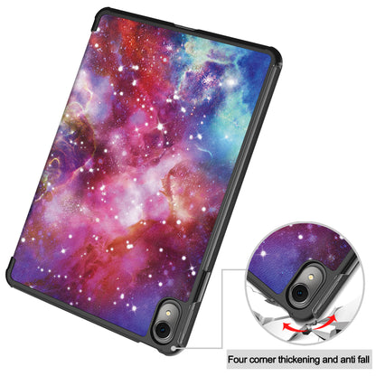 For Huawei MatePad 11 (2023) Trifold Stand Tablet Case PU Leather Pattern Cover with Auto Wake / Sleep