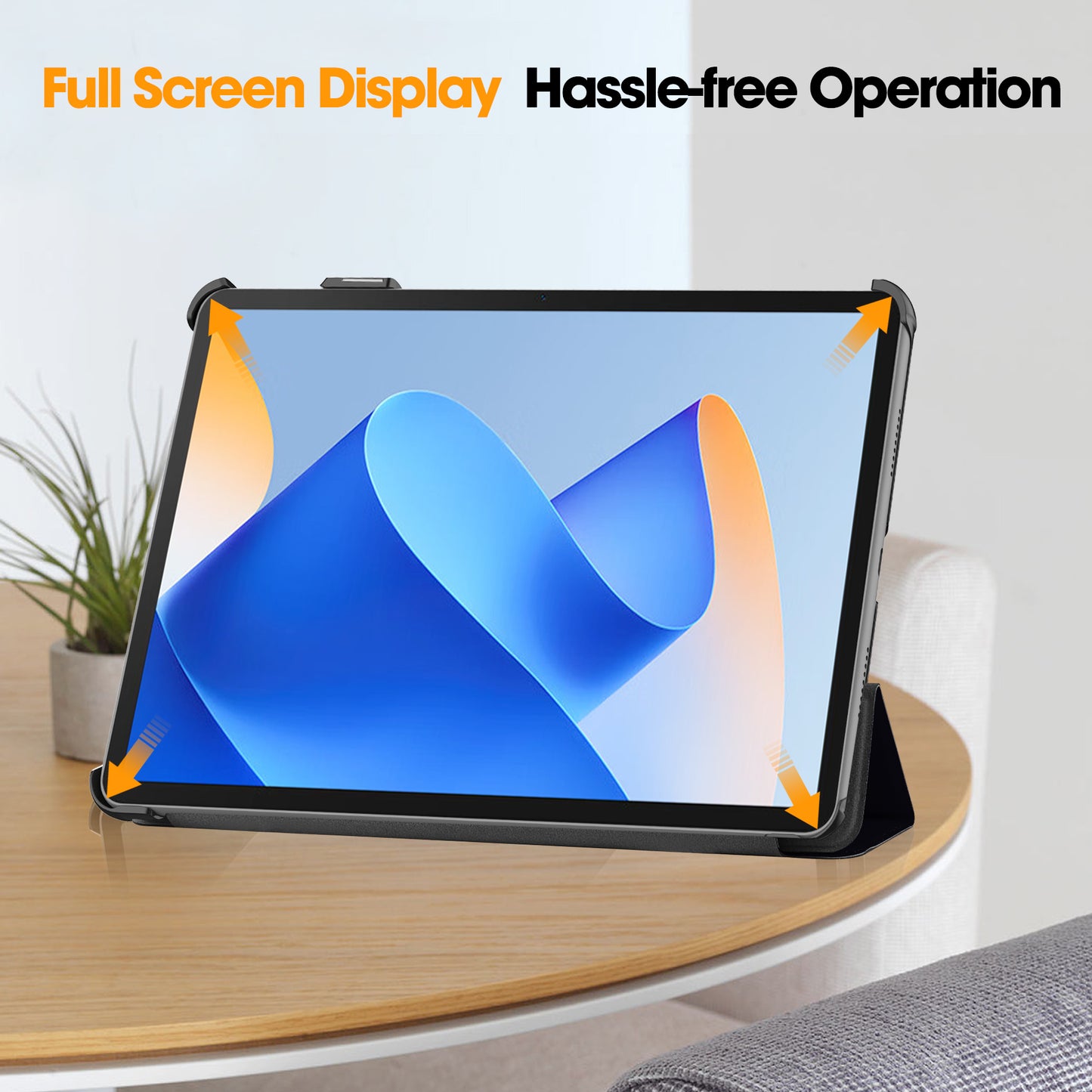 For Huawei MatePad 11 (2023) Trifold Stand Tablet Case PU Leather Pattern Cover with Auto Wake / Sleep