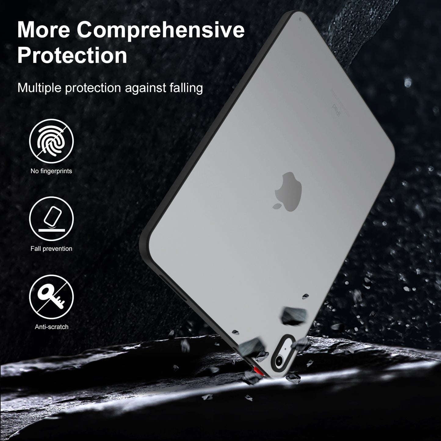 For iPad mini (2021) Matte Tablet Case Contrast Color Translucent PC+TPU Cover