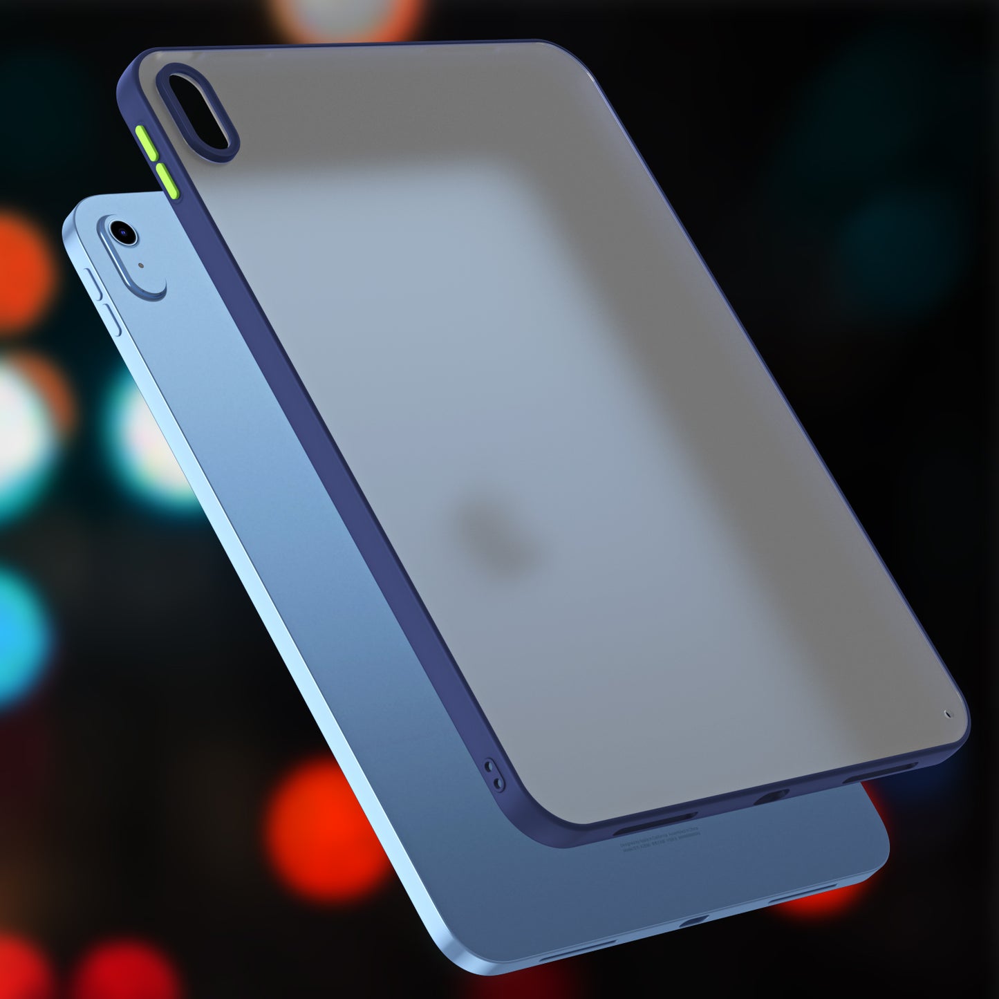 For iPad mini (2021) Matte Tablet Case Contrast Color Translucent PC+TPU Cover