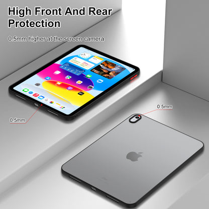 For iPad mini (2021) Matte Tablet Case Contrast Color Translucent PC+TPU Cover