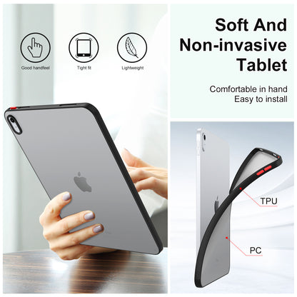 For iPad mini (2021) Matte Tablet Case Contrast Color Translucent PC+TPU Cover