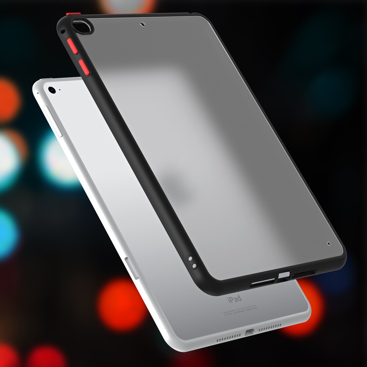 For iPad mini 4 / mini (2019) 7.9 inch PC+TPU Tablet Case Matte Translucent Contrast Color Tablet Cover
