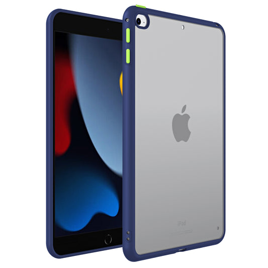 For iPad mini 4 / mini (2019) 7.9 inch PC+TPU Tablet Case Matte Translucent Contrast Color Tablet Cover