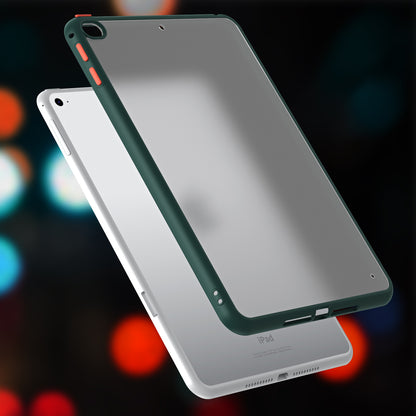 For iPad mini 4 / mini (2019) 7.9 inch PC+TPU Tablet Case Matte Translucent Contrast Color Tablet Cover
