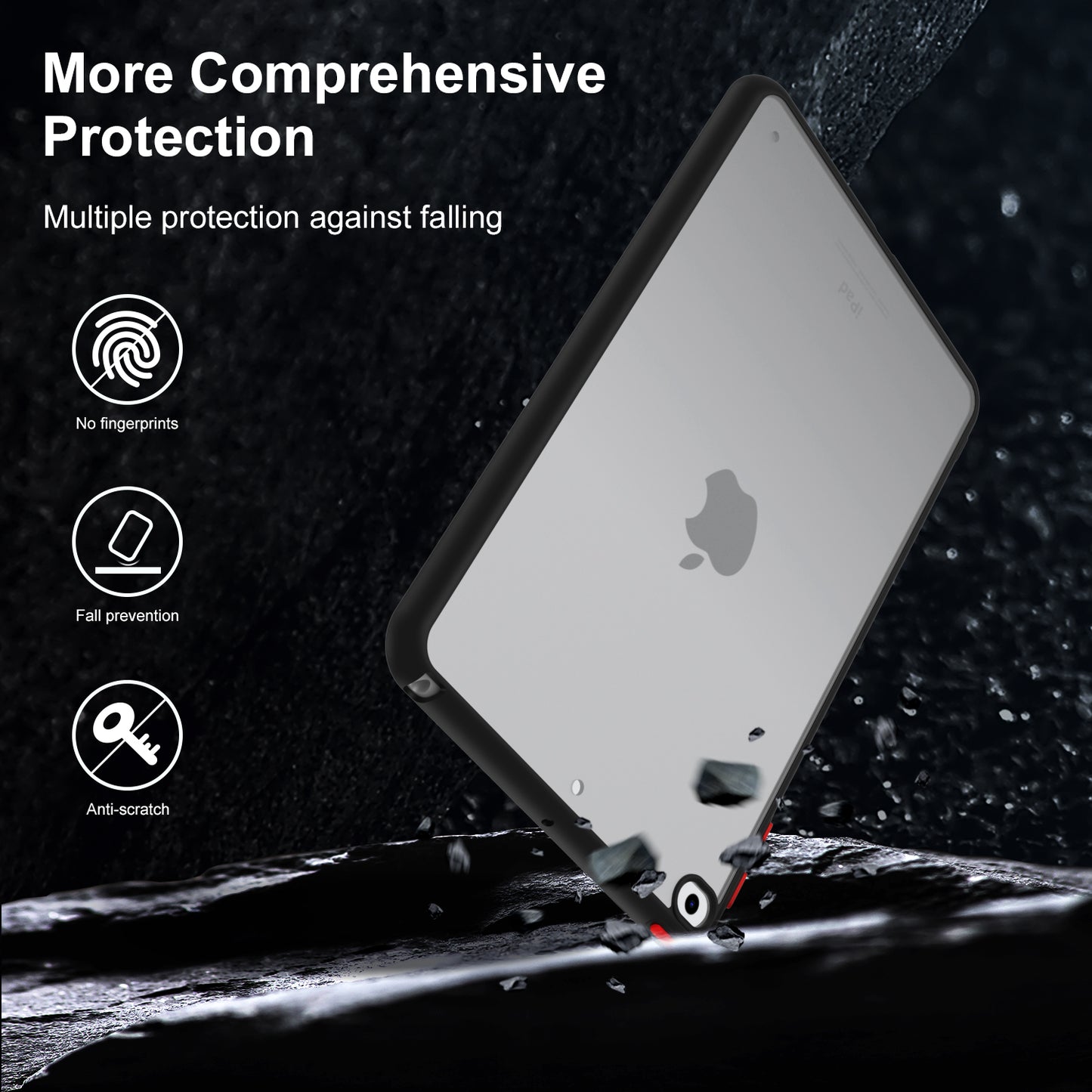 For iPad mini 4 / mini (2019) 7.9 inch PC+TPU Tablet Case Matte Translucent Contrast Color Tablet Cover