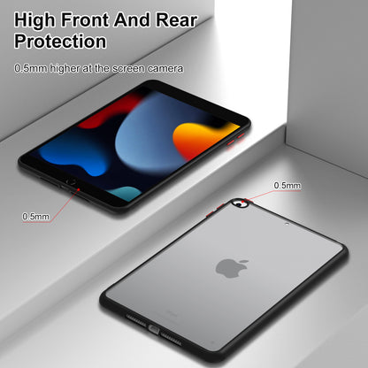 For iPad mini 4 / mini (2019) 7.9 inch PC+TPU Tablet Case Matte Translucent Contrast Color Tablet Cover