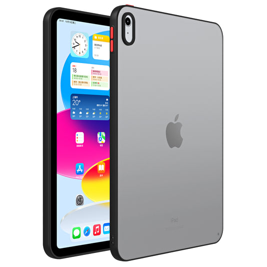 For iPad 10.9 (2022) Slim Matte Case Contrast Color PC+TPU Tablet Back Protector Cover