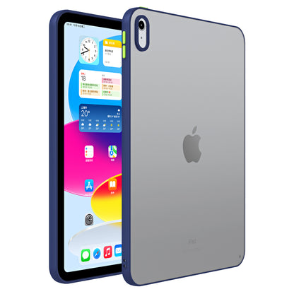 For iPad 10.9 (2022) Slim Matte Case Contrast Color PC+TPU Tablet Back Protector Cover