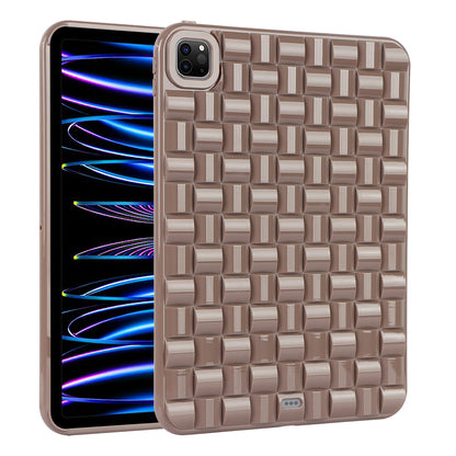 For iPad Pro 11 (2020) / (2021) / (2022) Woven Texture Soft TPU Case Anti-Scratch Protective Tablet Cover