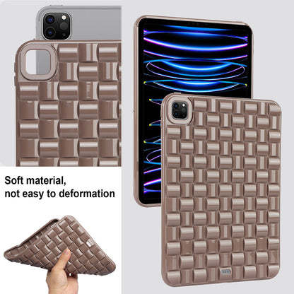 For iPad Pro 11 (2020) / (2021) / (2022) Woven Texture Soft TPU Case Anti-Scratch Protective Tablet Cover