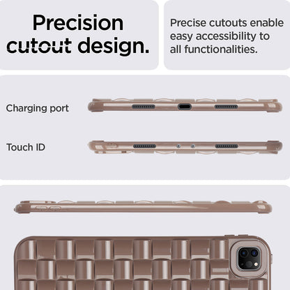 For iPad Pro 11 (2020) / (2021) / (2022) Woven Texture Soft TPU Case Anti-Scratch Protective Tablet Cover