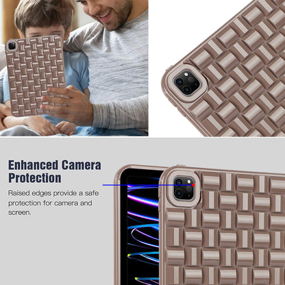 For iPad Pro 11 (2020) / (2021) / (2022) Woven Texture Soft TPU Case Anti-Scratch Protective Tablet Cover