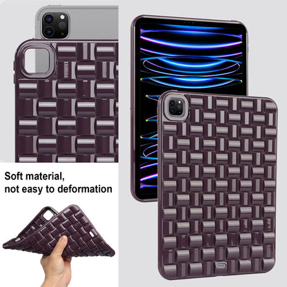 For iPad Pro 11 (2020) / (2021) / (2022) Woven Texture Soft TPU Case Anti-Scratch Protective Tablet Cover