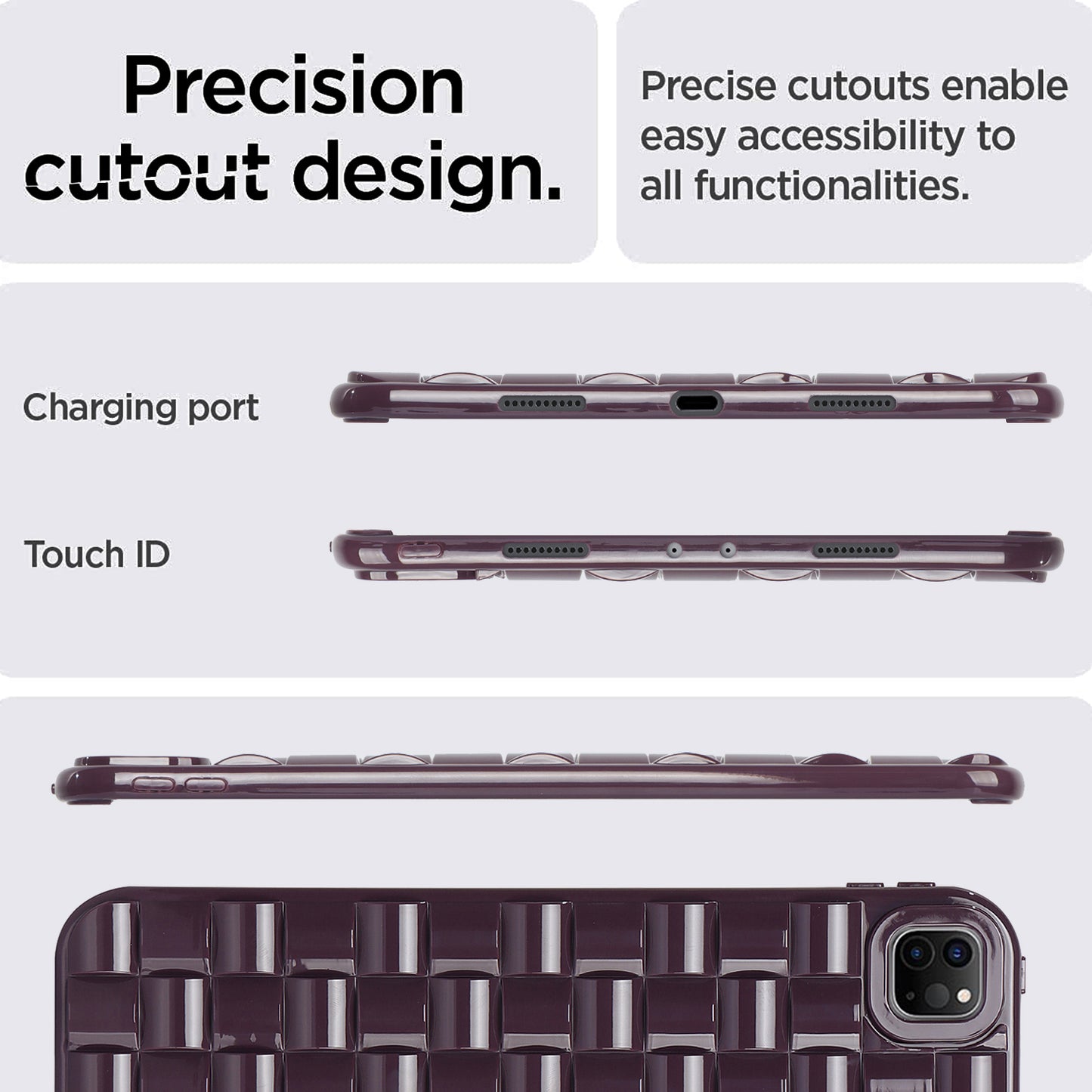 For iPad Pro 11 (2020) / (2021) / (2022) Woven Texture Soft TPU Case Anti-Scratch Protective Tablet Cover