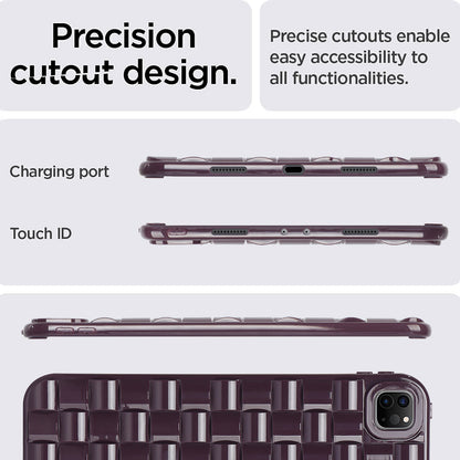 For iPad Pro 11 (2020) / (2021) / (2022) Woven Texture Soft TPU Case Anti-Scratch Protective Tablet Cover