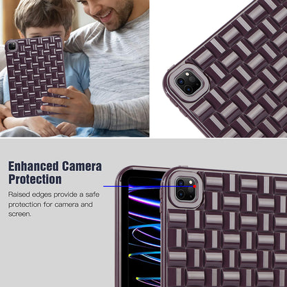 For iPad Pro 11 (2020) / (2021) / (2022) Woven Texture Soft TPU Case Anti-Scratch Protective Tablet Cover