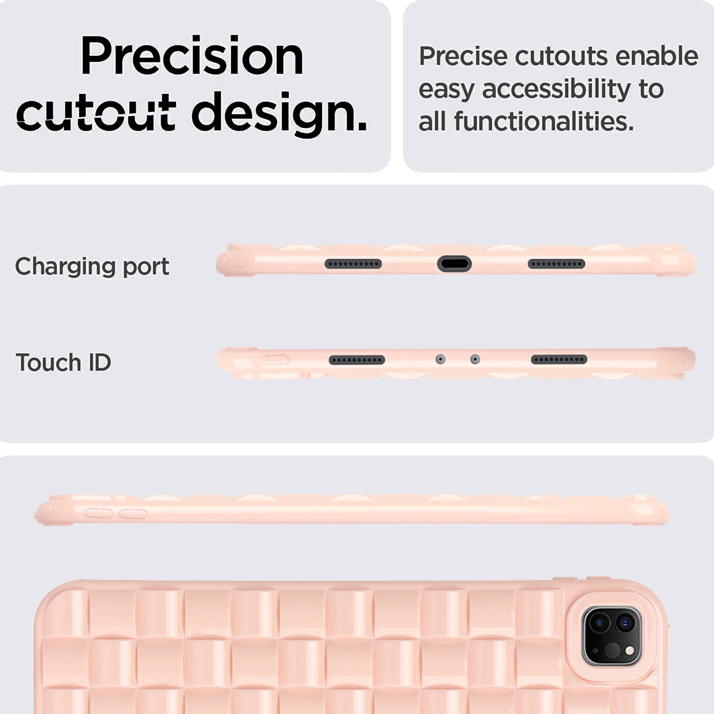 For iPad Pro 11 (2020) / (2021) / (2022) Woven Texture Soft TPU Case Anti-Scratch Protective Tablet Cover
