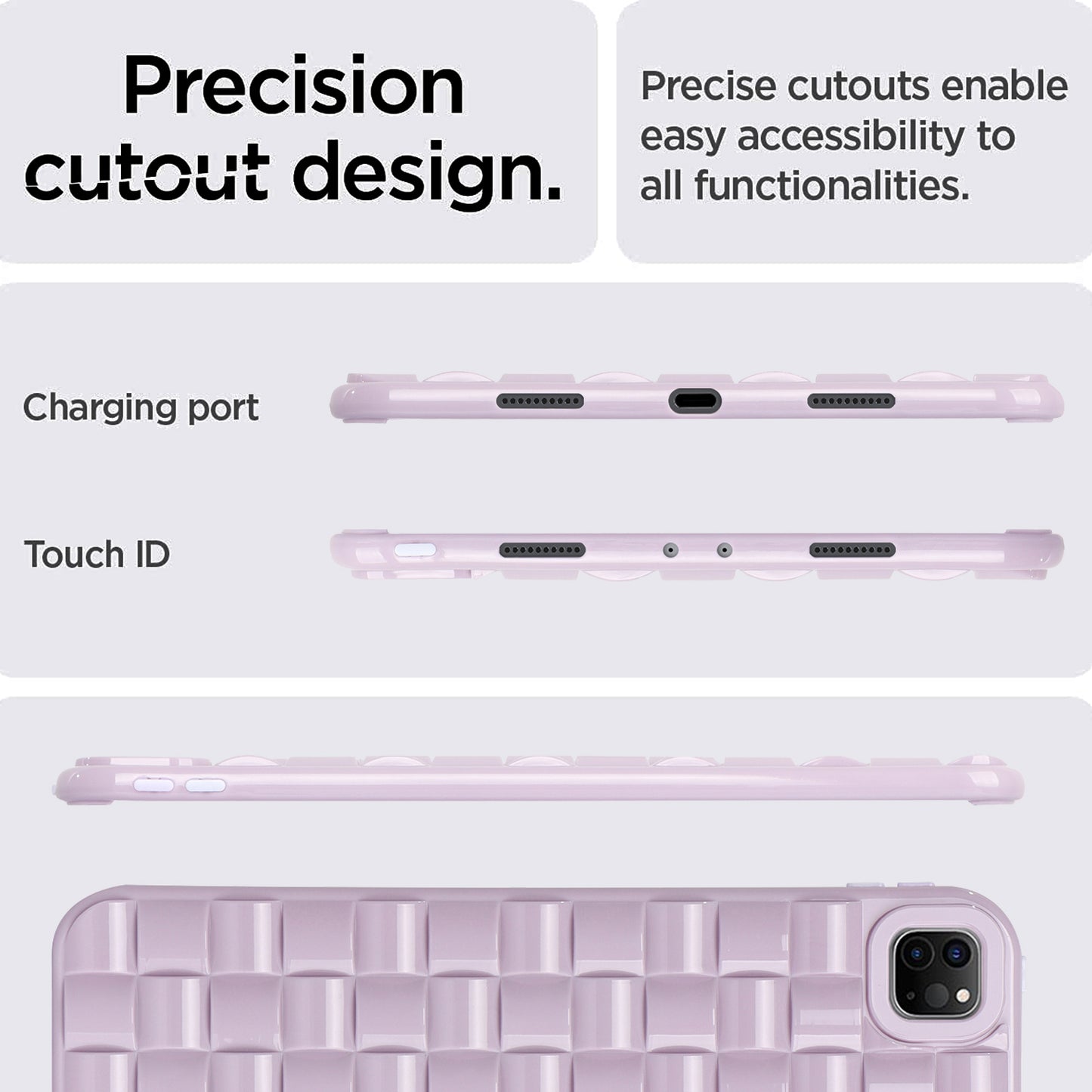 For iPad Pro 11 (2020) / (2021) / (2022) Woven Texture Soft TPU Case Anti-Scratch Protective Tablet Cover