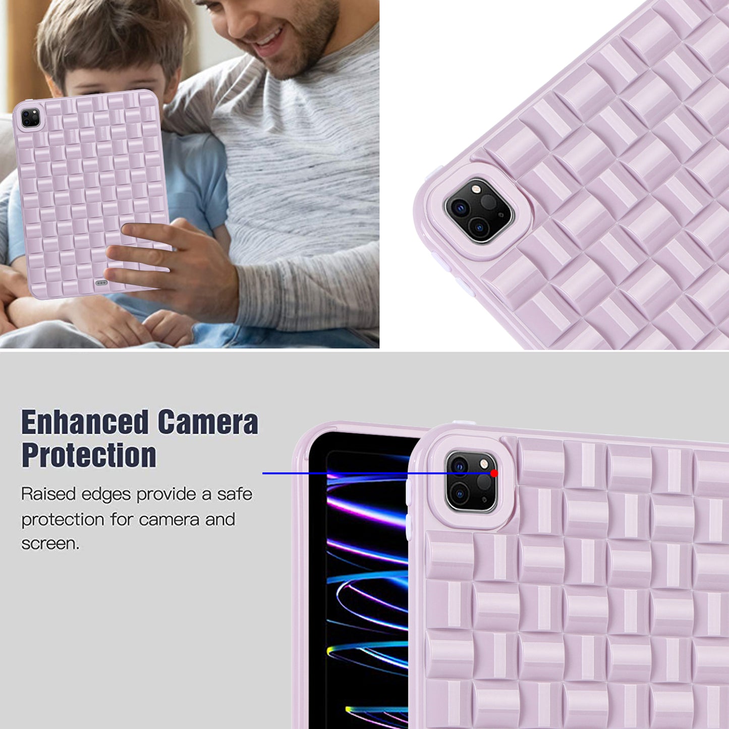 For iPad Pro 11 (2020) / (2021) / (2022) Woven Texture Soft TPU Case Anti-Scratch Protective Tablet Cover