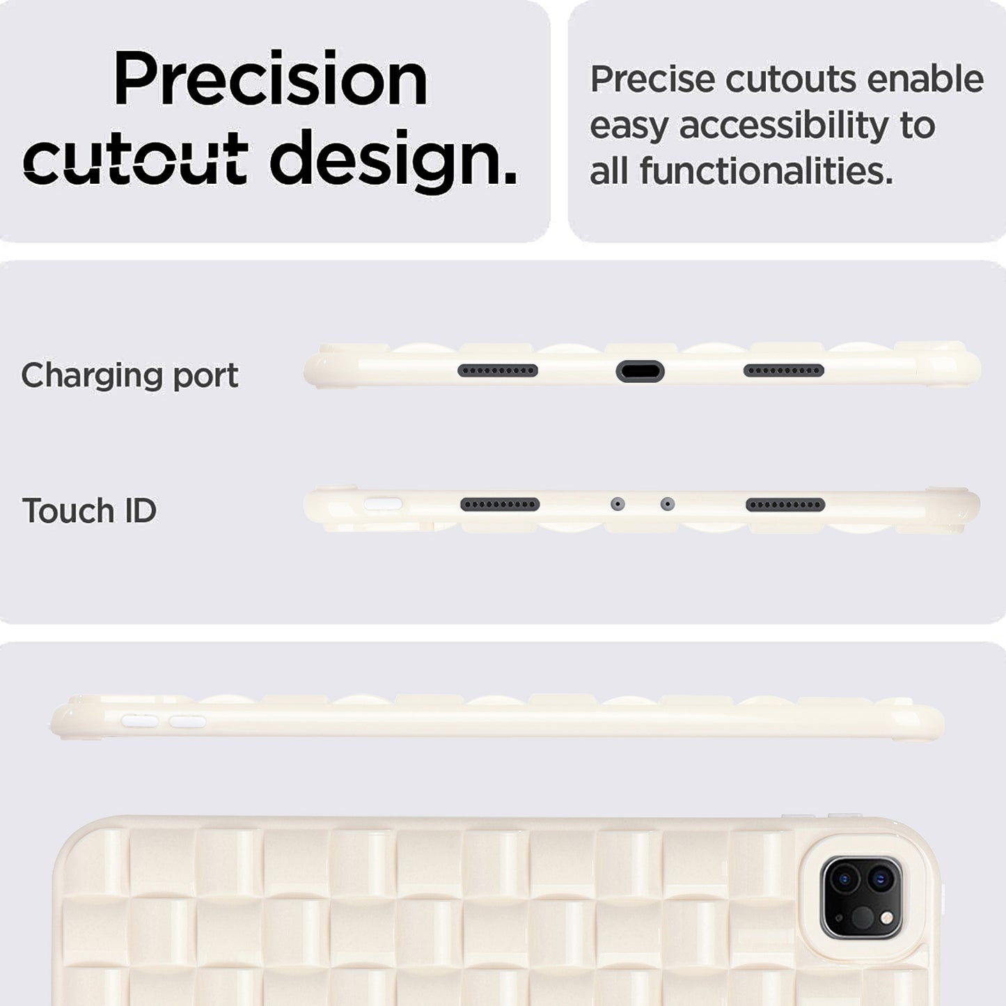 For iPad Pro 11 (2020) / (2021) / (2022) Woven Texture Soft TPU Case Anti-Scratch Protective Tablet Cover