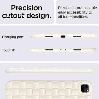For iPad Pro 11 (2020) / (2021) / (2022) Woven Texture Soft TPU Case Anti-Scratch Protective Tablet Cover
