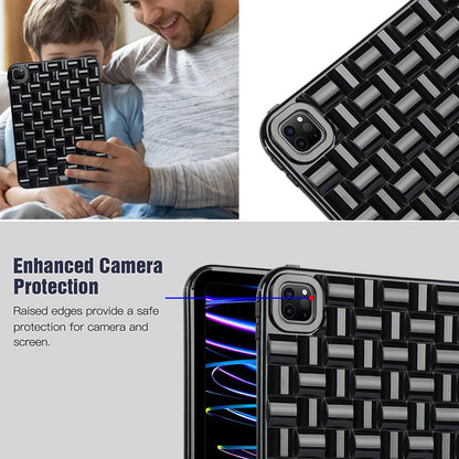 For iPad Pro 11 (2020) / (2021) / (2022) Woven Texture Soft TPU Case Anti-Scratch Protective Tablet Cover