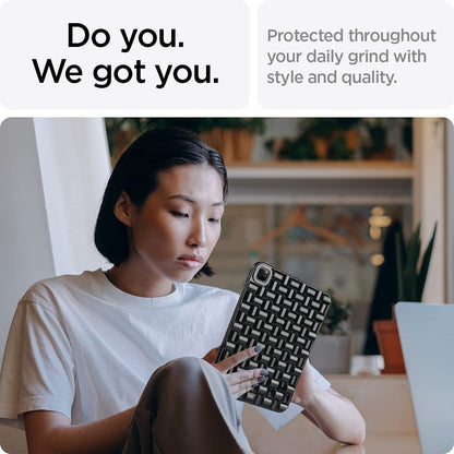 For iPad Pro 11 (2020) / (2021) / (2022) Woven Texture Soft TPU Case Anti-Scratch Protective Tablet Cover