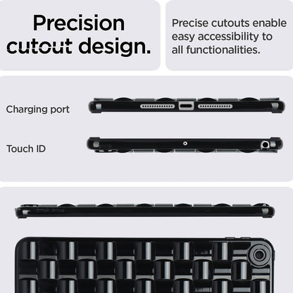 For iPad 10.2 (2021) / (2019) / (2020) Soft TPU Case Protective Tablet Cover Woven Texture Anti-Slip Case