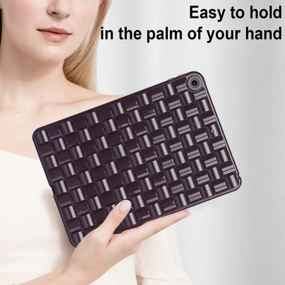 For iPad 10.2 (2021) / (2019) / (2020) Soft TPU Case Protective Tablet Cover Woven Texture Anti-Slip Case