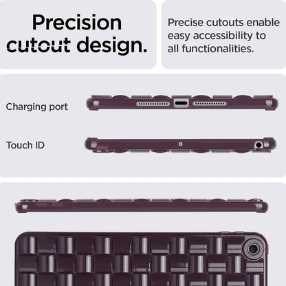 For iPad 10.2 (2021) / (2019) / (2020) Soft TPU Case Protective Tablet Cover Woven Texture Anti-Slip Case
