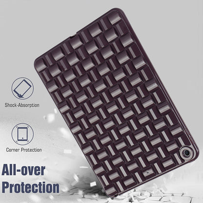 For iPad 10.2 (2021) / (2019) / (2020) Soft TPU Case Protective Tablet Cover Woven Texture Anti-Slip Case