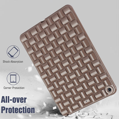 For iPad 10.2 (2021) / (2019) / (2020) Soft TPU Case Protective Tablet Cover Woven Texture Anti-Slip Case